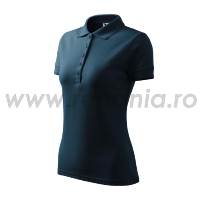 tricou-polo-dama-albastru-pique-malfini