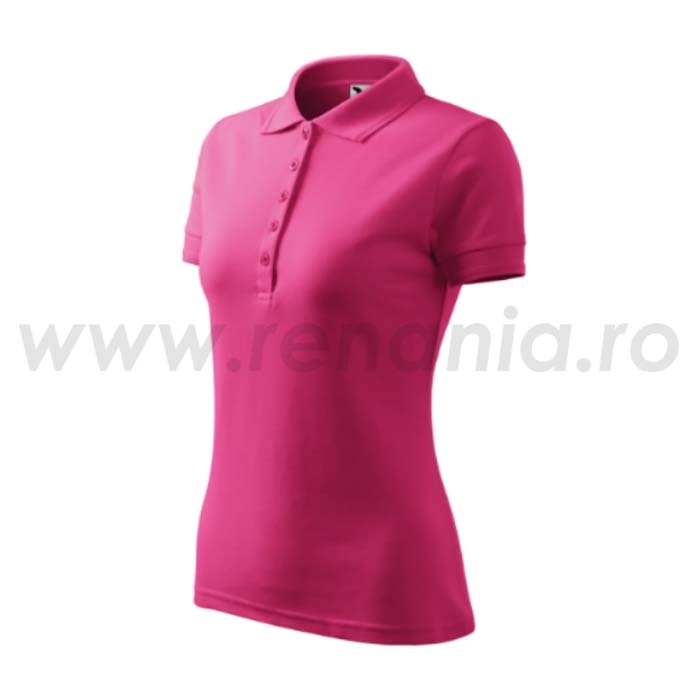 tricou-polo-dama-albastru-pique-malfini