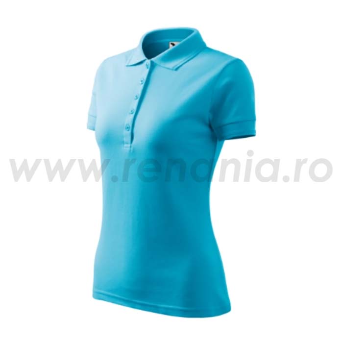 tricou-polo-dama-albastru-pique-malfini