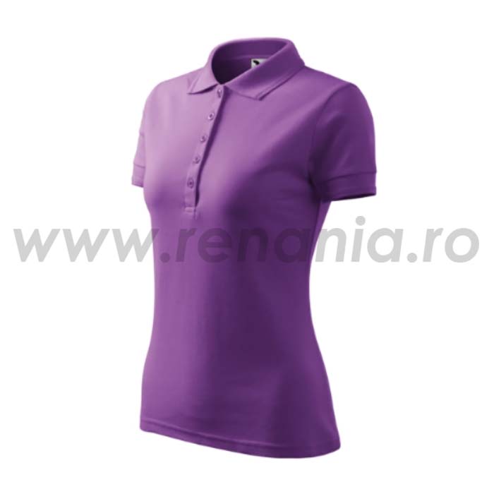 tricou-polo-dama-albastru-pique-malfini